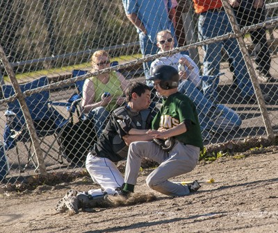 Pasha Bullock tags out a Cedar Park player.