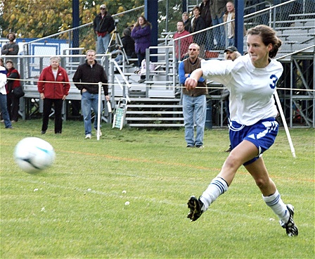 Huxley Smart going in for the goal.