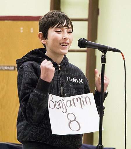 Spelling Bee winner Benjamin Pollard.