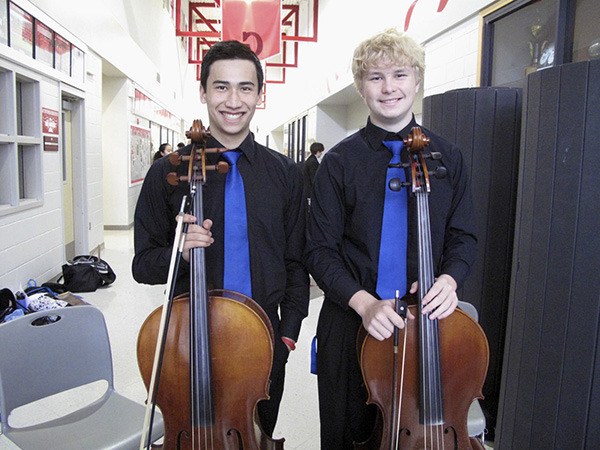 Wylie Kau and Anthony Kaskurs were among a handful of students who competed at SJMEA.