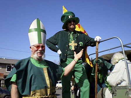 The St. Patrick's Day parade starts at noon.