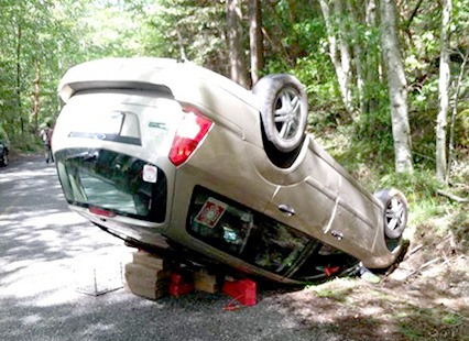 The accident on Buck Mountain Road.