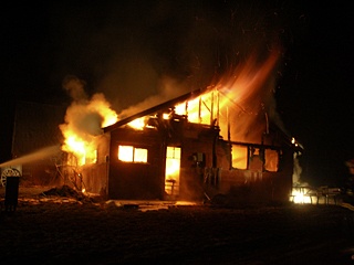 The structure fire on Orcas on Thursday