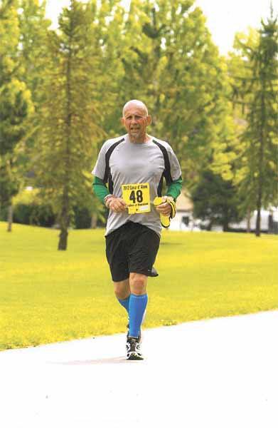 Dennis Dahl during the Coeur d’Alene marathon in Idaho in 2012.