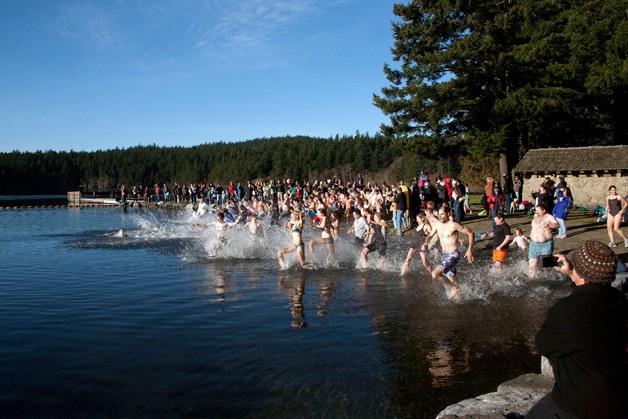 A past Polar Bear Plunge. This year