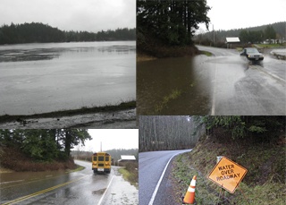 L: Cascade Lake. Right and above: Point Lawerence road between Olga and the turn off for Doe Bay.