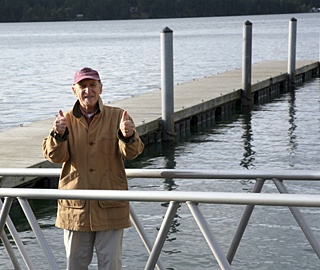 Former Council Member Alan Lichter at the public dock.