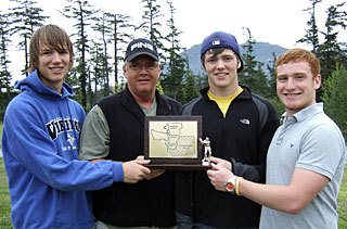 Orcas High School Golf Team State Qualifiers. From left to right: Taylor Diepenbrock