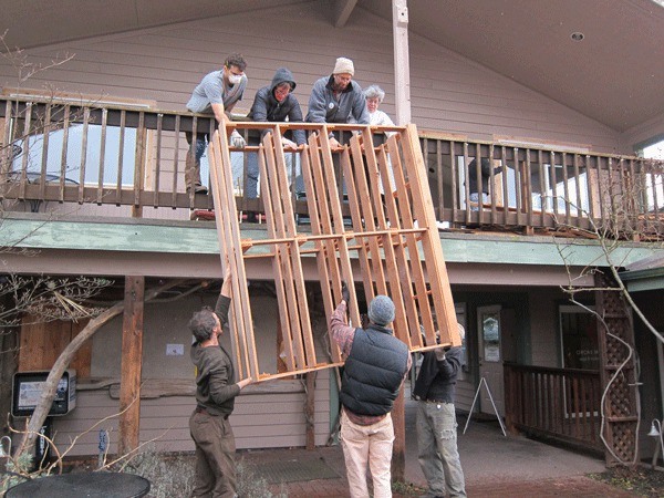 Renovations are officially underway at the Orcas Food Co-op as around 40 members showed up in full force this past Saturday to start work on the space.