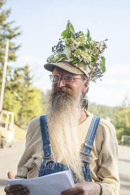 Operations Manager Neil Hanson wearing a floral tribute