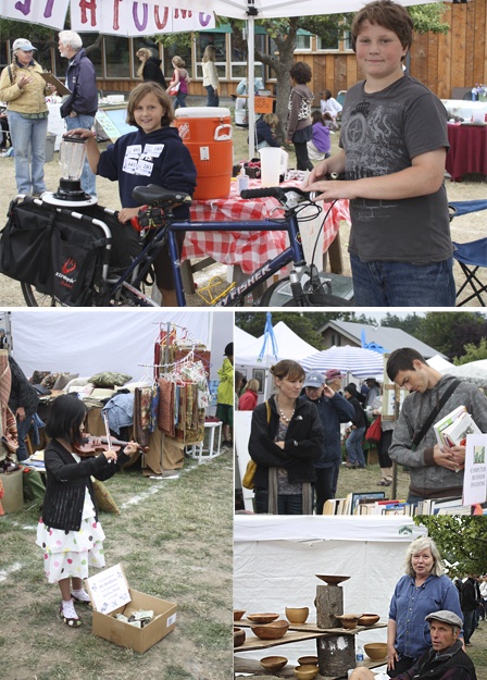 A sampling of the booths at the library fair.