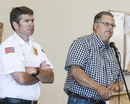 L-R: Fire Chief Kevin O'Brien and Fire Marshal Paul Turner