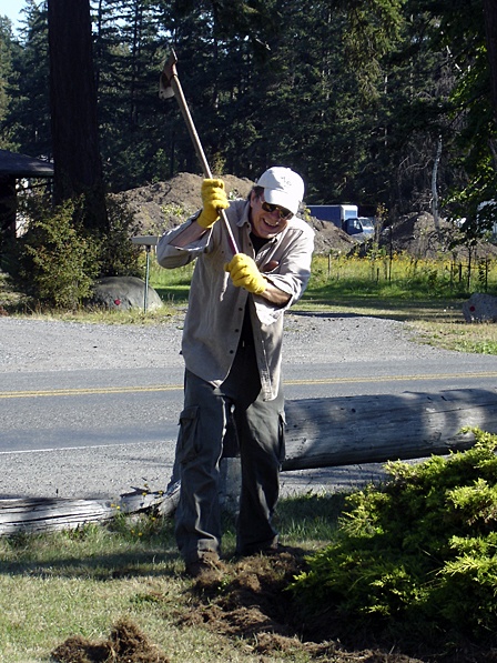 A volunteer helps out at the Orcas Center during the United Way Day of Caring.