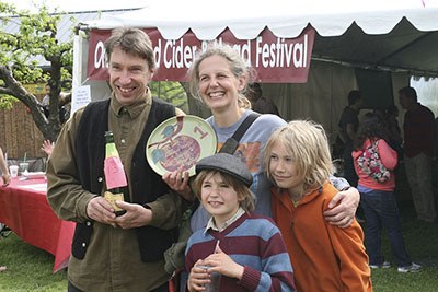 The Litch family and their first place cider.