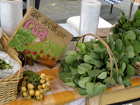 Produce galore at the farmers market.