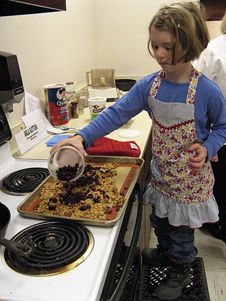 Arla Sutton preparing her winning breakfast granola recipe during last year's competition.