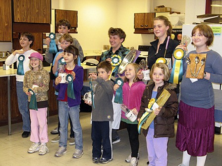 All of the winners (front row left to right) are Madison Pollock with Cowboy Cooking Wagon Wheel Casserole