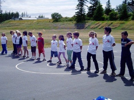 Warming up at the 2009 Skyhawks camp on Orcas.