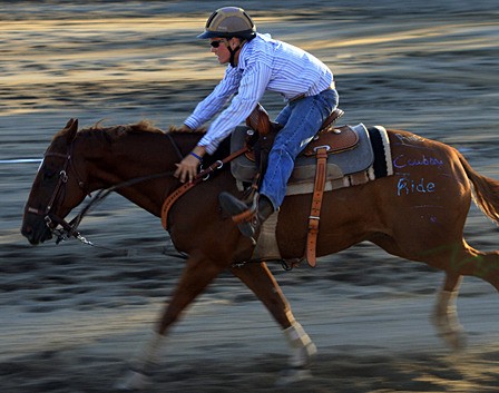 A 4-H horse rider competing.