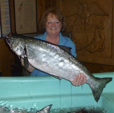 Lorraine Hanson with her winning fish.