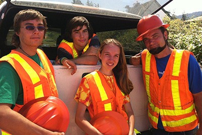 The Ecology Youth Crew (from left):  Carter Fuehr