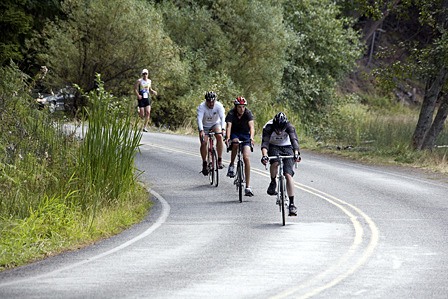 Participants in last year's triathlon.