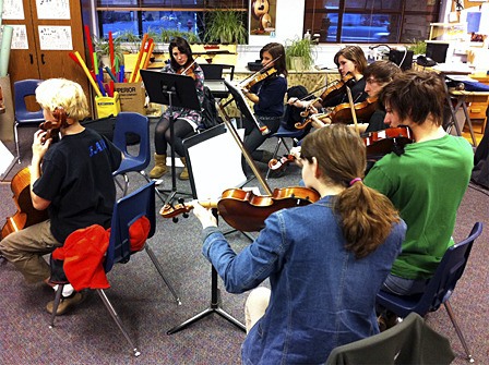 The Orcas School strings