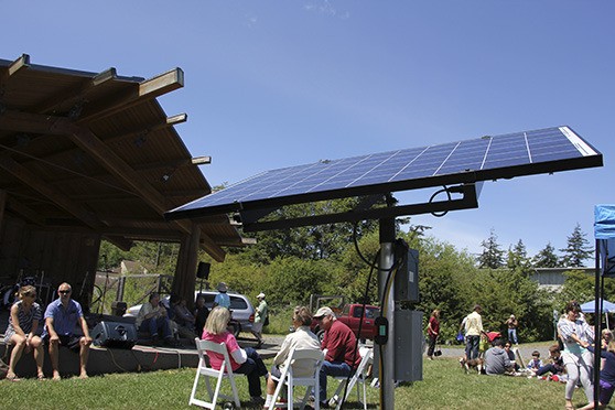 A solar panel at the Energy Fair