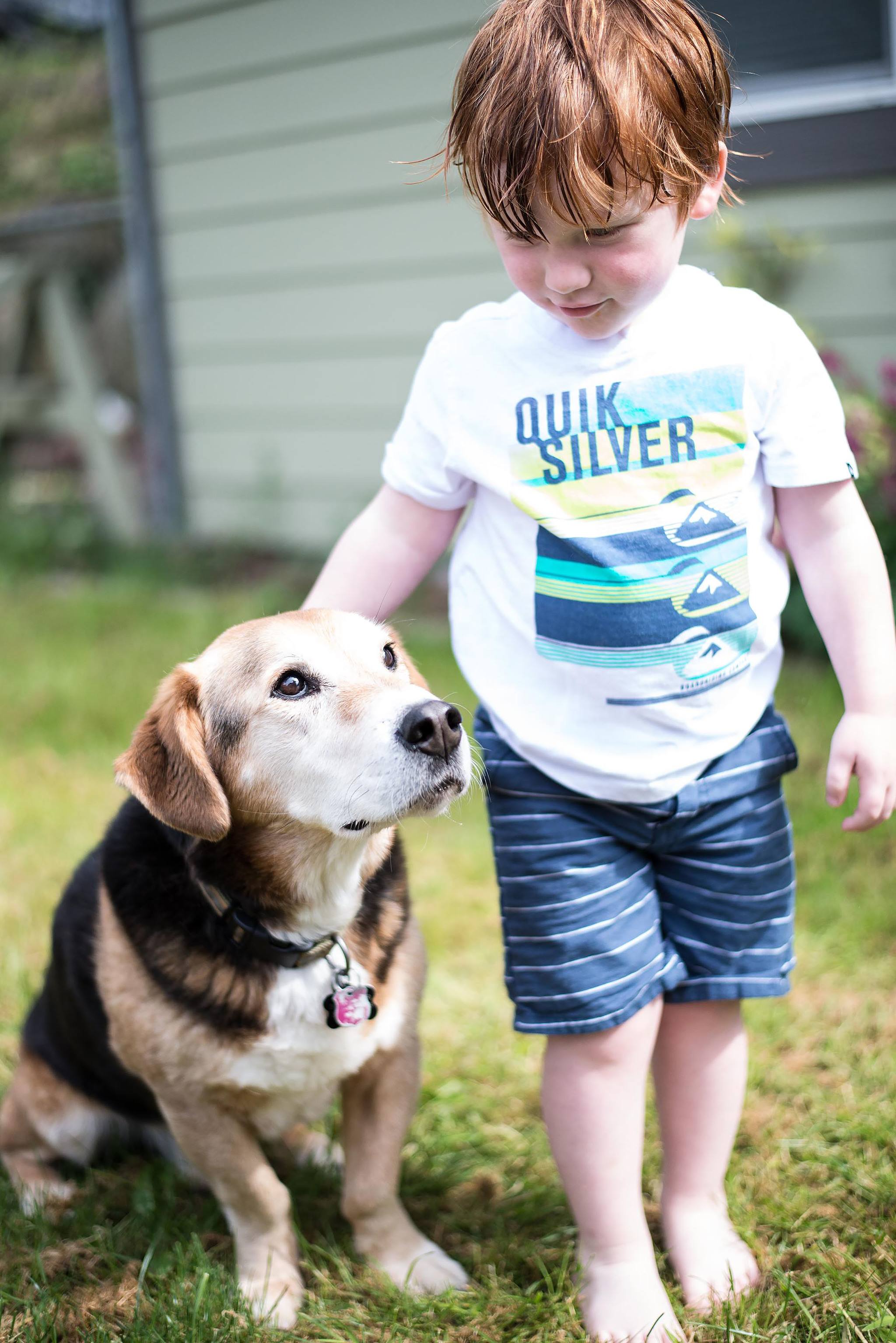 Candidate Lewis (short on legs but long on personality) poses with one of his youngest supporters