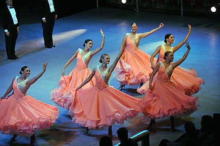 The Utah Ballroom Dance Companying performing a waltz to “Moon River.”