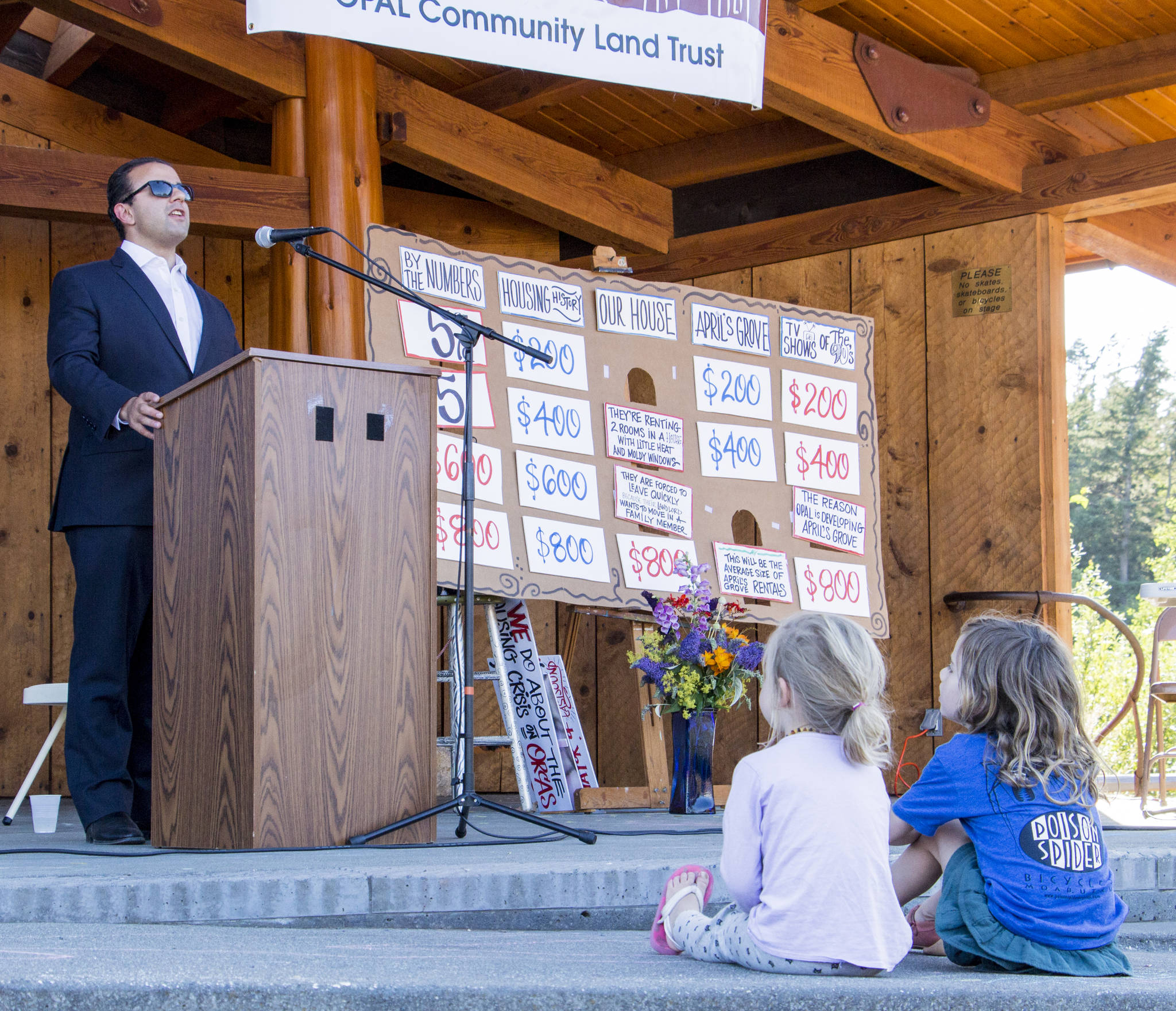 Lieutenant Governor Cyrus Habib speaking during the rally.