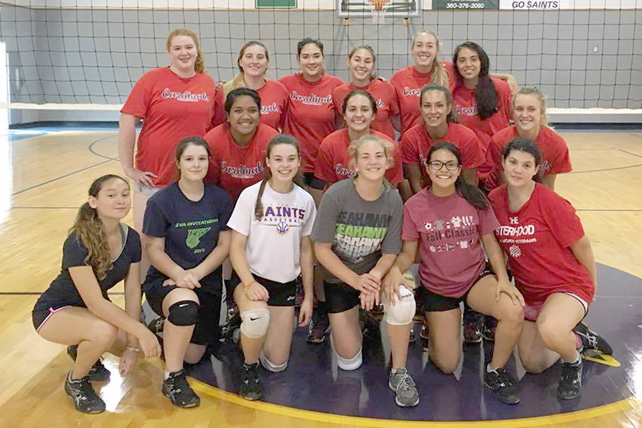 OCS volleyball players attend Skagit Valley College vb camp