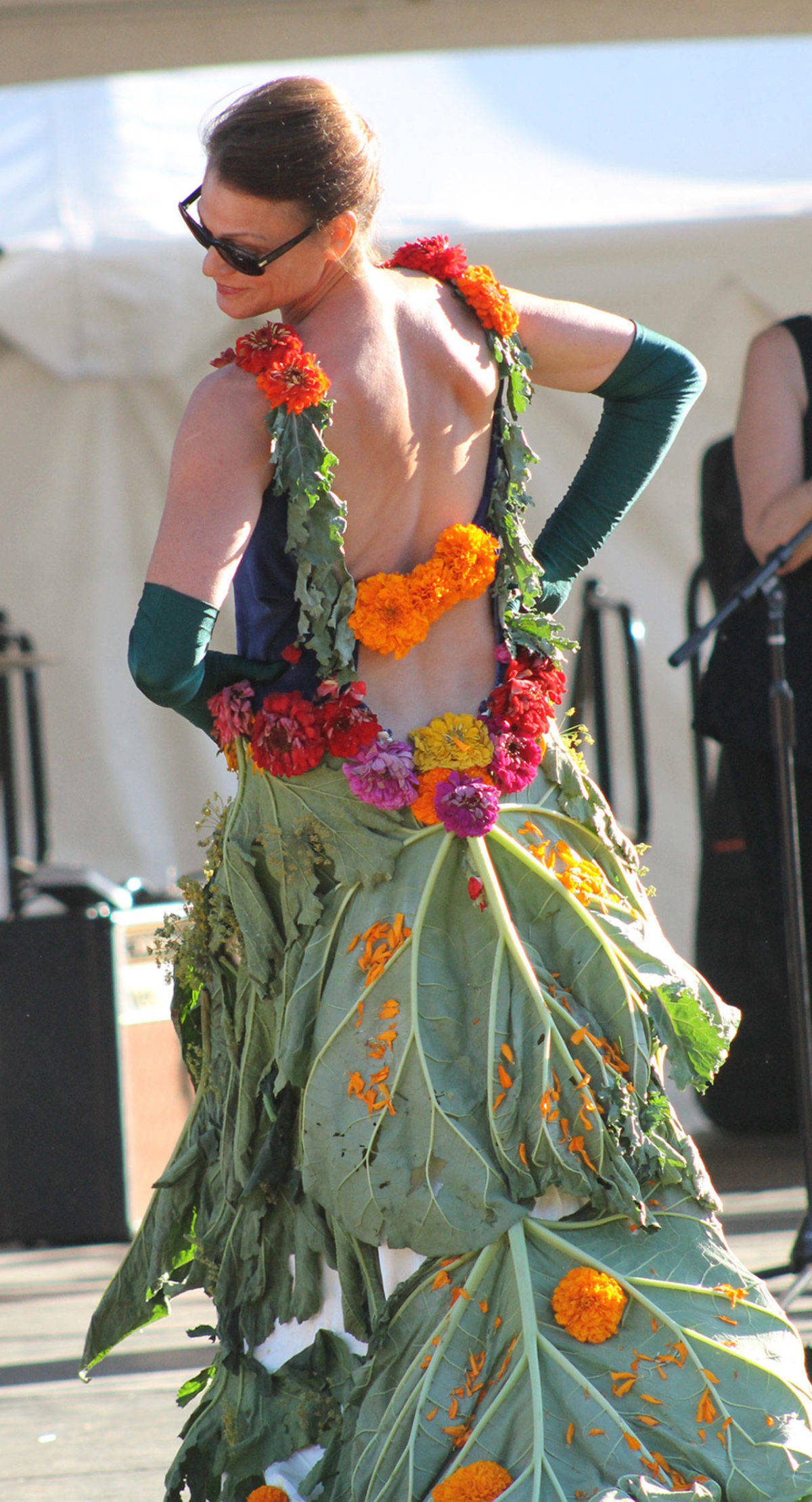 Staff photo/Heather Spaulding                                A participant from the 2016 Trashion Fashion show at the San Juan County fair displays her outfit.