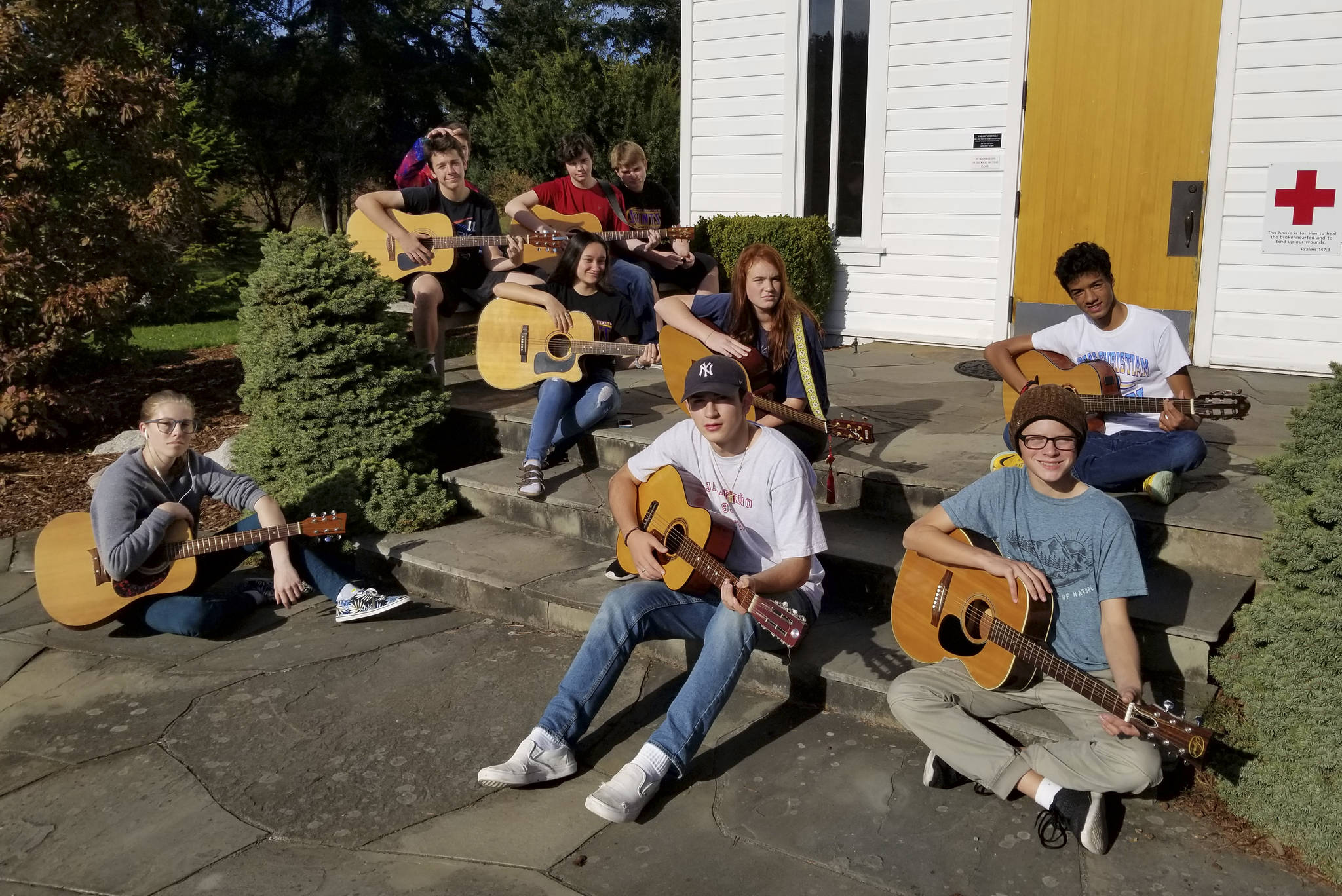 Orcas Christian School music program receives new guitars