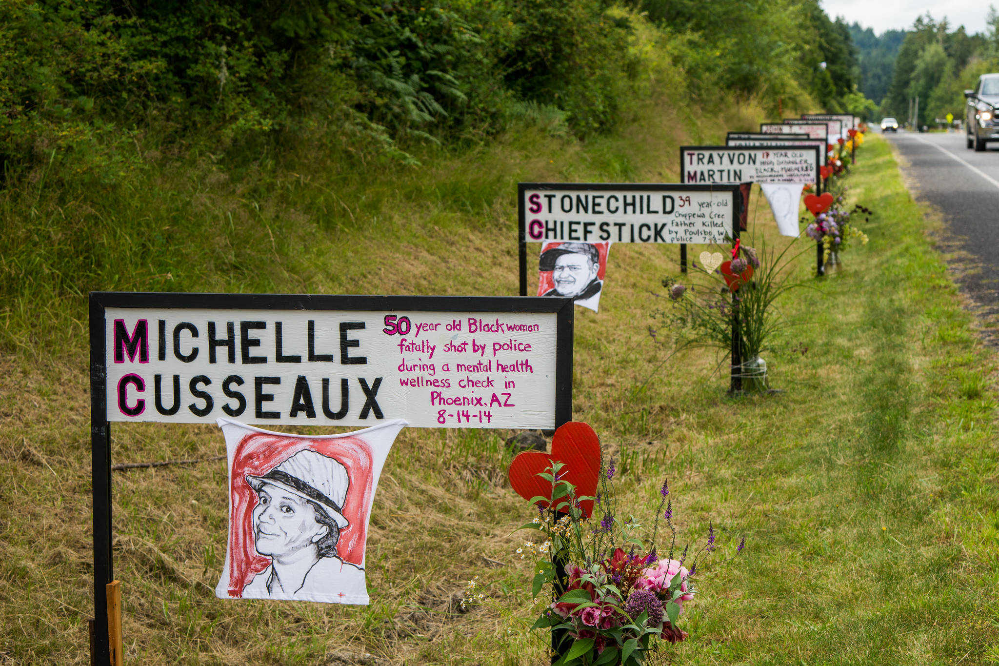 Lopez Island signs memorialize lives lost