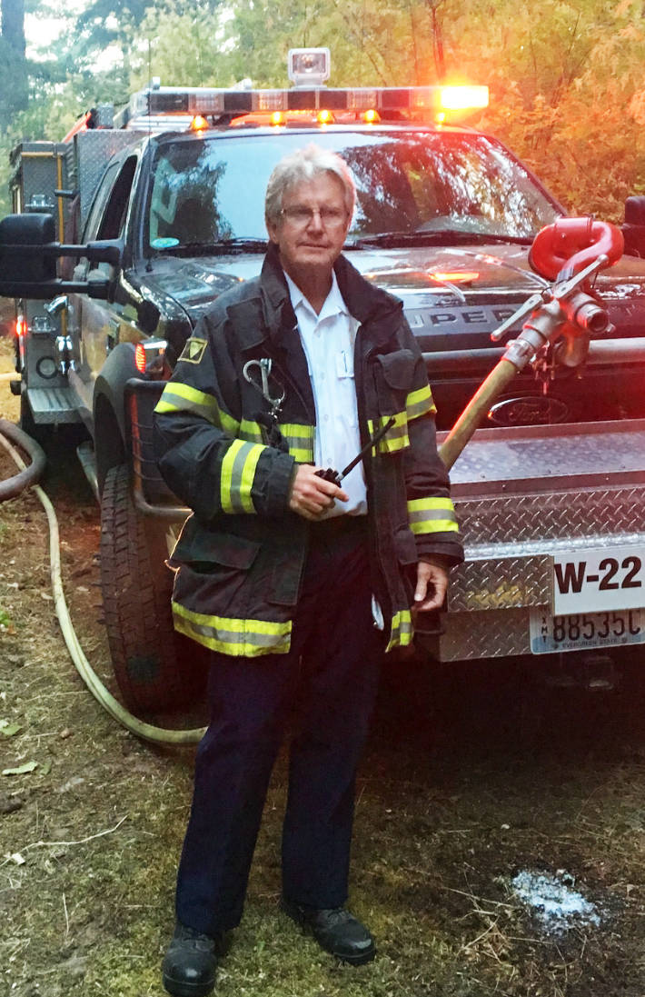 Patrick Shepler during a call with Orcas Fire and Rescue. Contributed photo