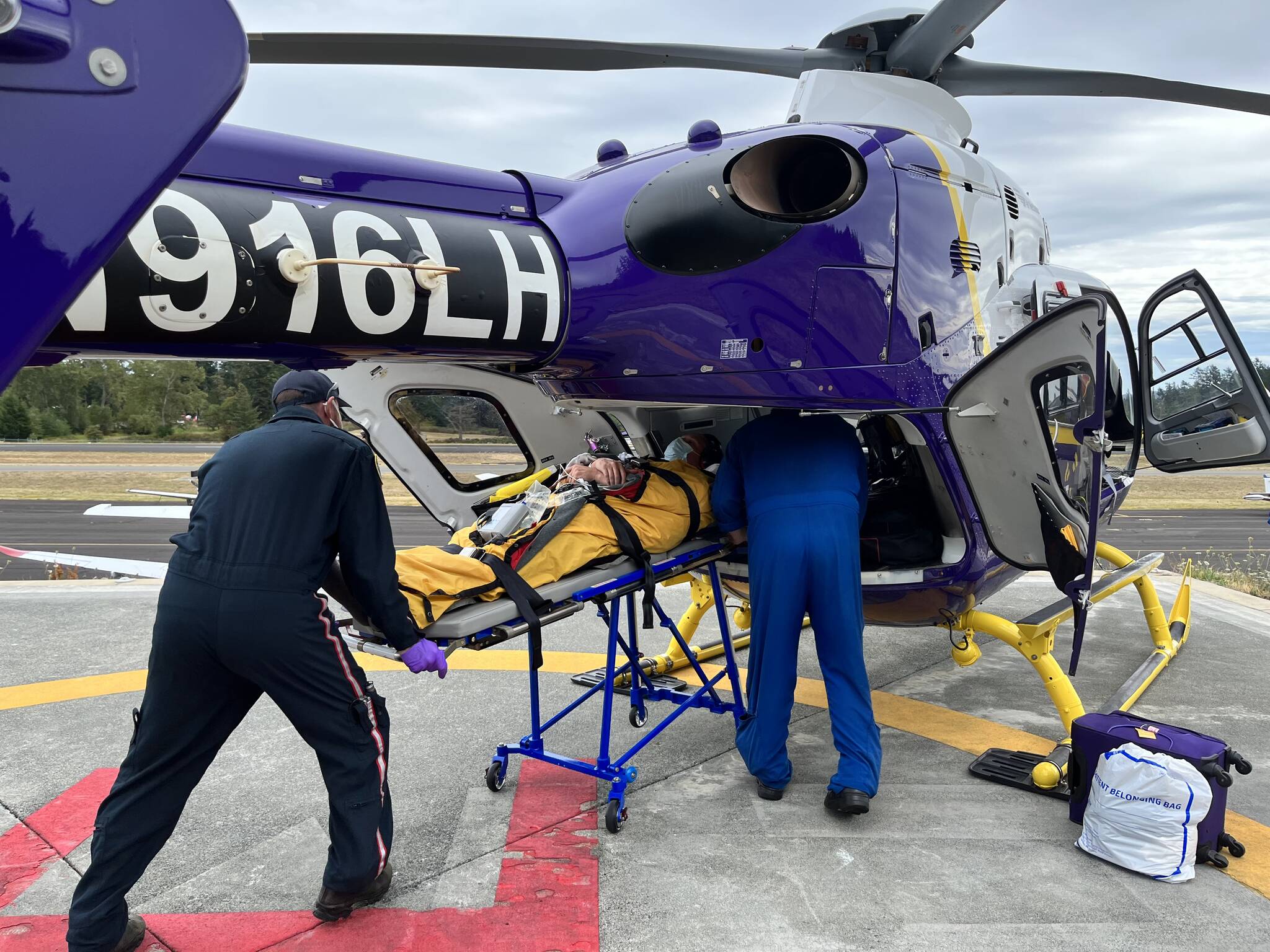 Colleen Smith/staff photo
A patient being flown with Airlift Northwest, which is a program offered by the University of Washington.