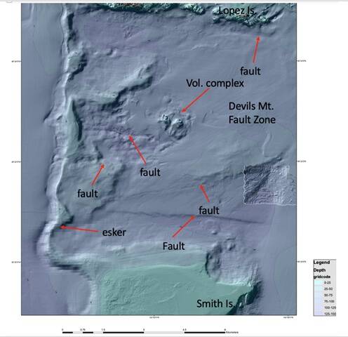 The Devil’s Mountain Volcano, center.
Graphic by Gary Greene