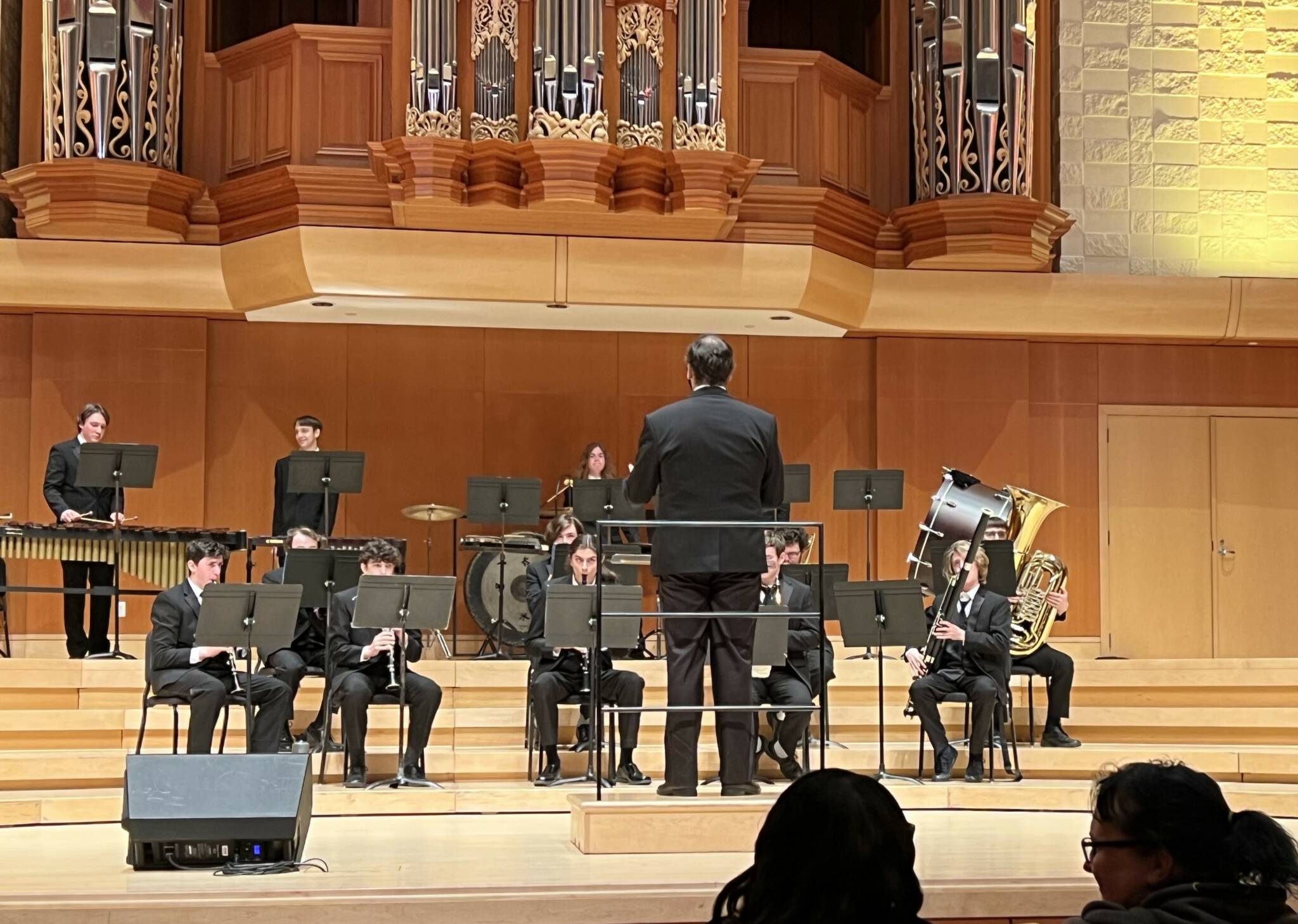 Orcas Island High School band performing at the 2023 Pacific Lutheran University Band Invitational. The MAG Benefit Concert featuring local musicians will help fund K-12 music education at Orcas Island Public School, including important off-island learning experiences.