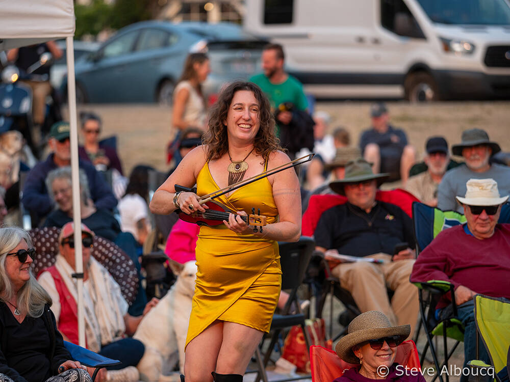 Dirty Cello returns to the Village Green for the 2024 Summer Concert Series from Orcas Center. Image credit: Steve Alboucq