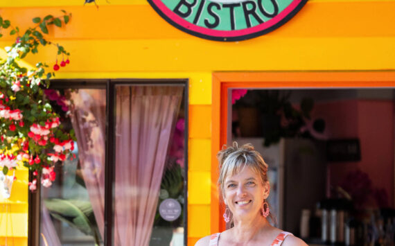 Satya Curcio photo.
Holly Dennis in front of her new restaurant.