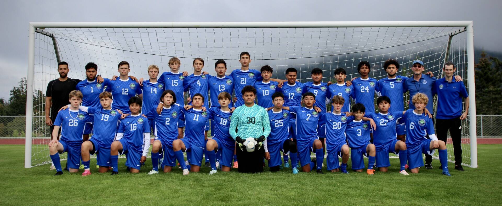 Cienna Richardson photo.
Vikings soccer. Back row, l-r: coach Batu Balic, Demetrio Salinas-Cruz, Kristian Freeman, Elijah Griffith, Max Vollmer, Forest Frausto, Kevin Perez-Torres, Angelo Vaccarella, Joaquin Shanks Morales, Kevin Ibarra-Garcia, Anthony Conejo, Lauro Quintero, Juelz Arias, Romero Lago, Terry Turner and coach Sidney Hayworth. Front row, left to right: Elijah Orleman, Andre Kasperski, Jaden Rodriguez-Hernandez, Sam Vaccarella, Amaru Shanks Morales, Hayes Richardson, Tim Malo, Edwin Gonzalez-Torres, Junior Conejo, Golden Raymer, Andy Meraz, Edwin Santiago, Owen Carlson.