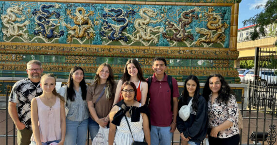 Left to right: Ryan Carpenter, Joselyn Carpenter, Mia Topacio Flores, Kylie Quill, Lluvia Quintero-Carrion (in front), Alexandria Sanders, Ulises Velazquez, Michelle Gil and Karina Cerda.