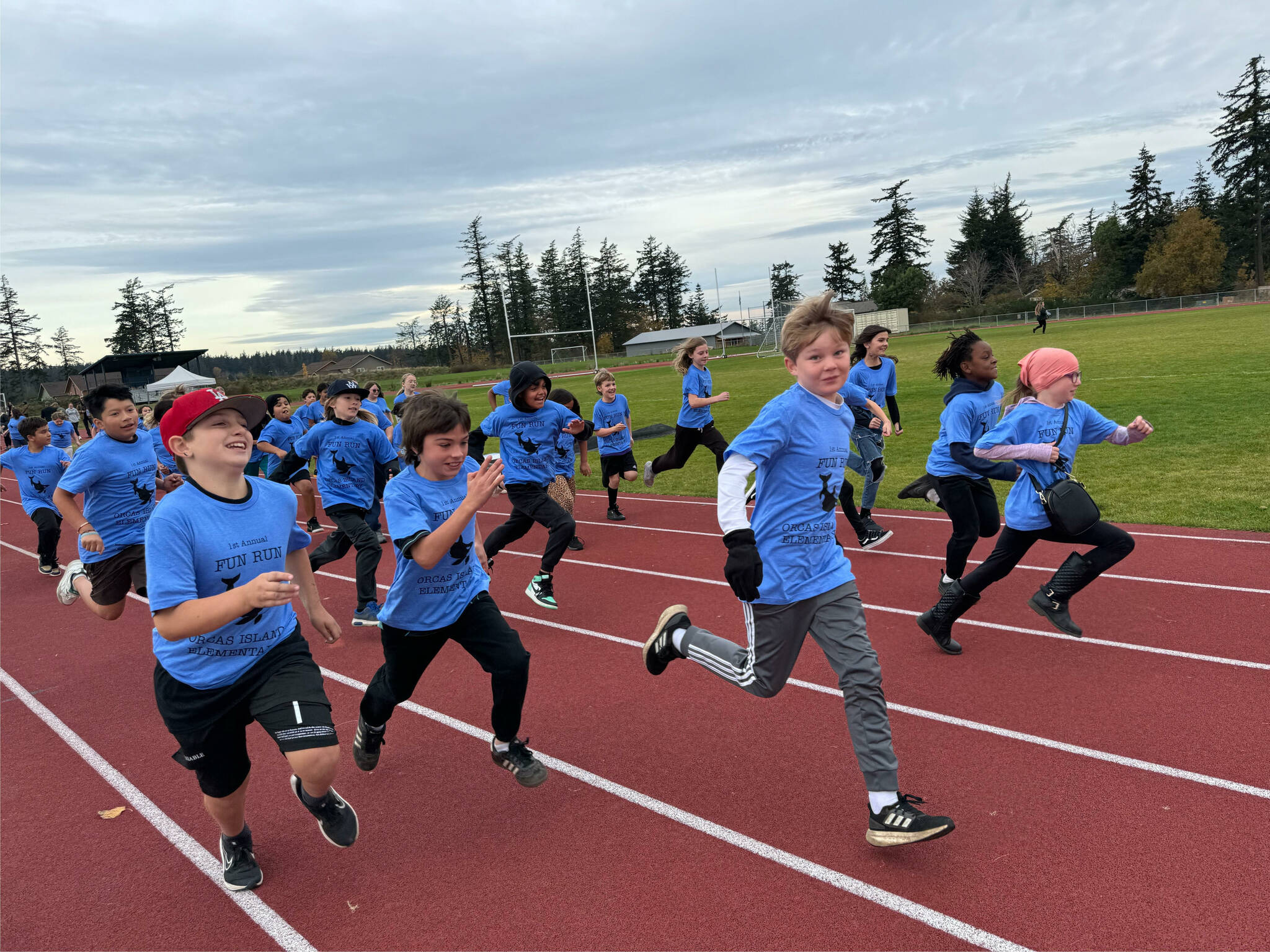 The elementary school held its first Fun Run.