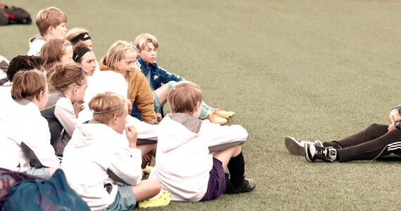 Coach Batu with some of Orcas Island’s young soccer players.