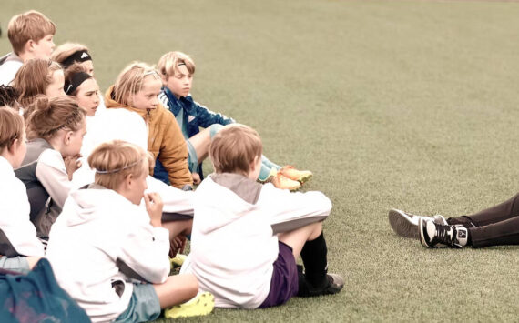 Coach Batu with some of Orcas Island’s young soccer players.