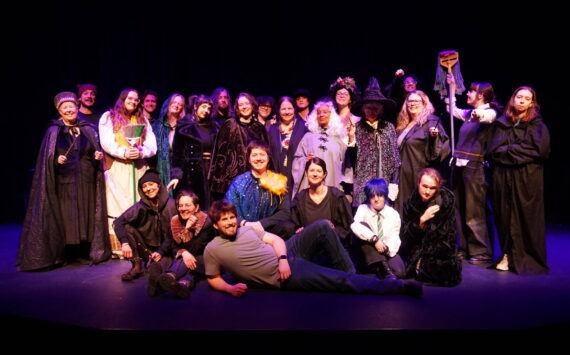 Bethany Marie photo.
Back row (left to right): Dorrie Braun, Patrick Primeau, Marley Moxley, Griffin Johnston, Sarah Flickinger, Bee Schermerhorn, Dan Hall, Opal Mills, Sam Wickstrand, Marjorie Blaine, Paxson Williams, Rene Sturk, Victoria Smith, Sukima Hampton, Pluto Dolohov, Tori Griffith, Elodie Antonia, Lila Beale. Front Row: Ash Cooke, Jael Roy, Jamey Moriarty, Noah Gwerder, Claire Beeler, Annie Williams, Quin Wildman-Gossett. Not pictured: Phoebe DeMoura, Hans Sprenger and Tatum Wright.